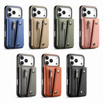 MagSafe Compatible Leather Case with Detachable Zipper Pocket for iPhone 17 Series