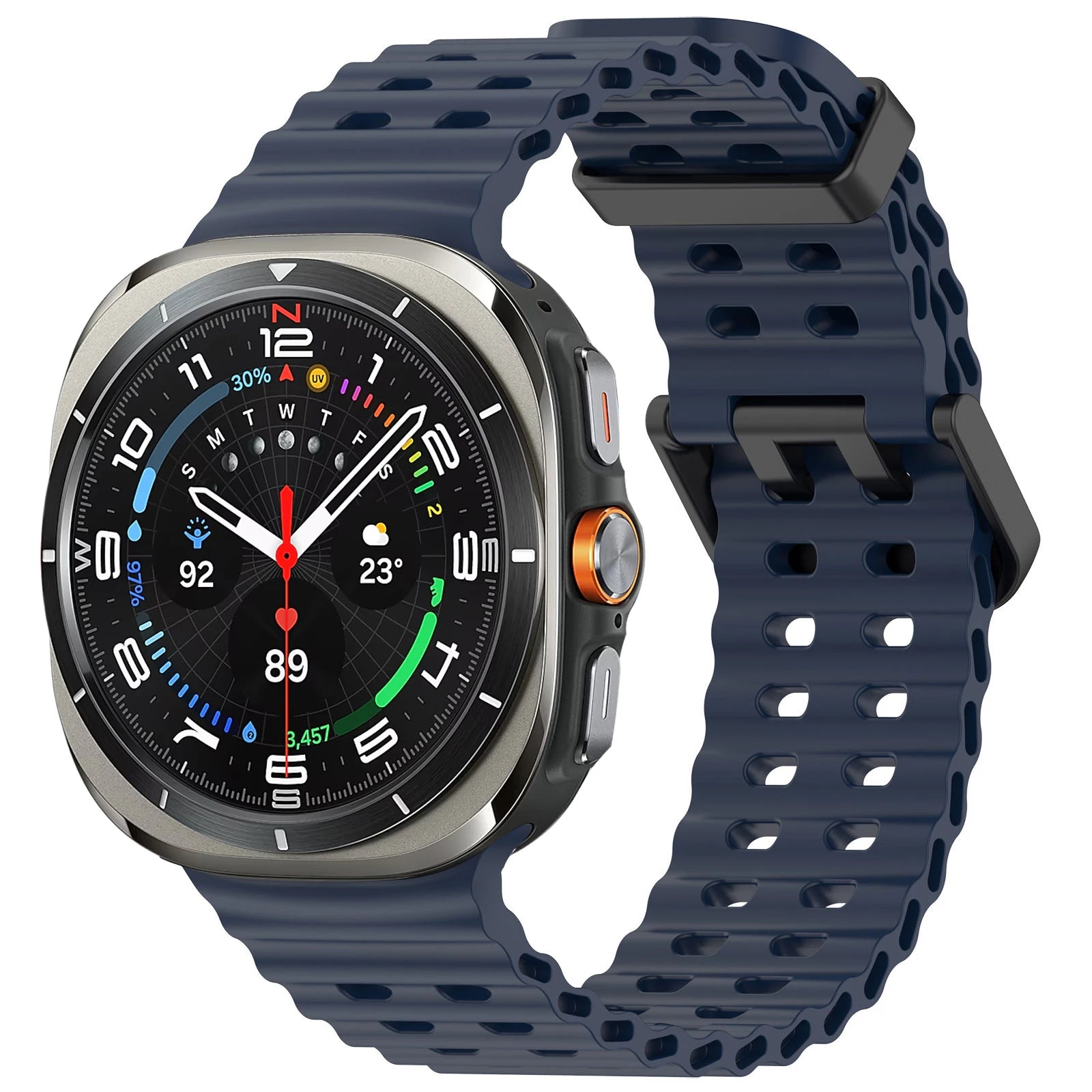 Marine Silicone Sport Band for Samsung Galaxy Watch Ultra and Samsung Galaxy Watch Ultra (2025)
