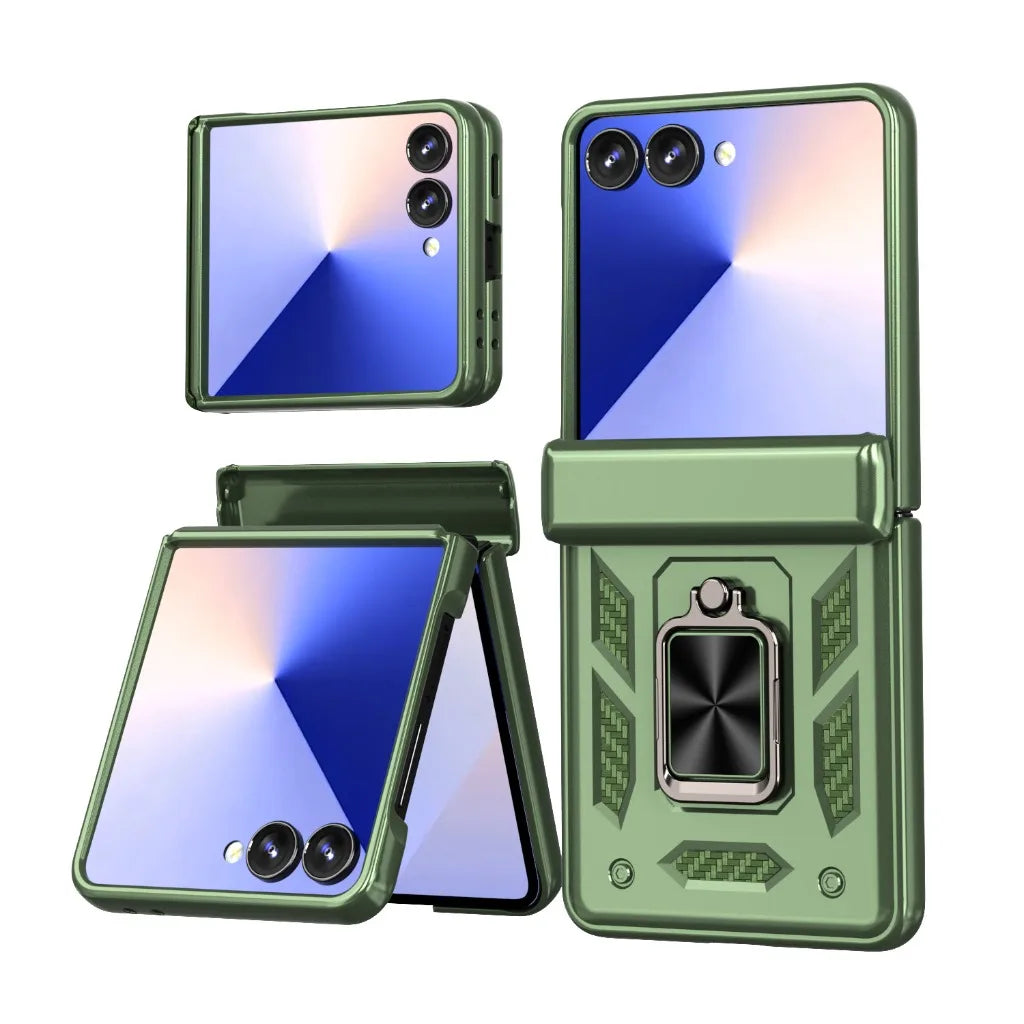 Samsung Galaxy Z Flip 7 Shockproof Armor Case with Kickstand