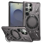 Shockproof Magnetic Armor Case with Ring Stand for Samsung Galaxy S26 Series