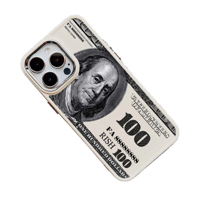 Dolar Bill Graphic Shockproof Soft Silicone Case for iPhone 15 Series