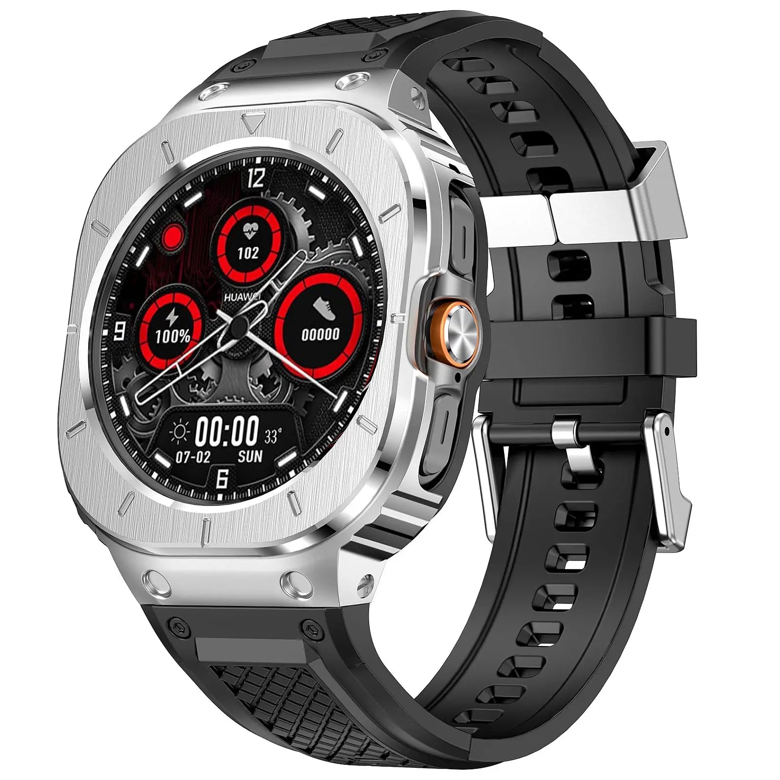 Samsung Galaxy Watch Ultra (2025) Protective Metal Case with Rubber Band