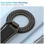 Carbon Fiber Pattern Magnetic Ring Phone Stand