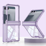 Slim Luxury Hinge Protection Case with Ring Holder for Samsung Galaxy Z Flip 7