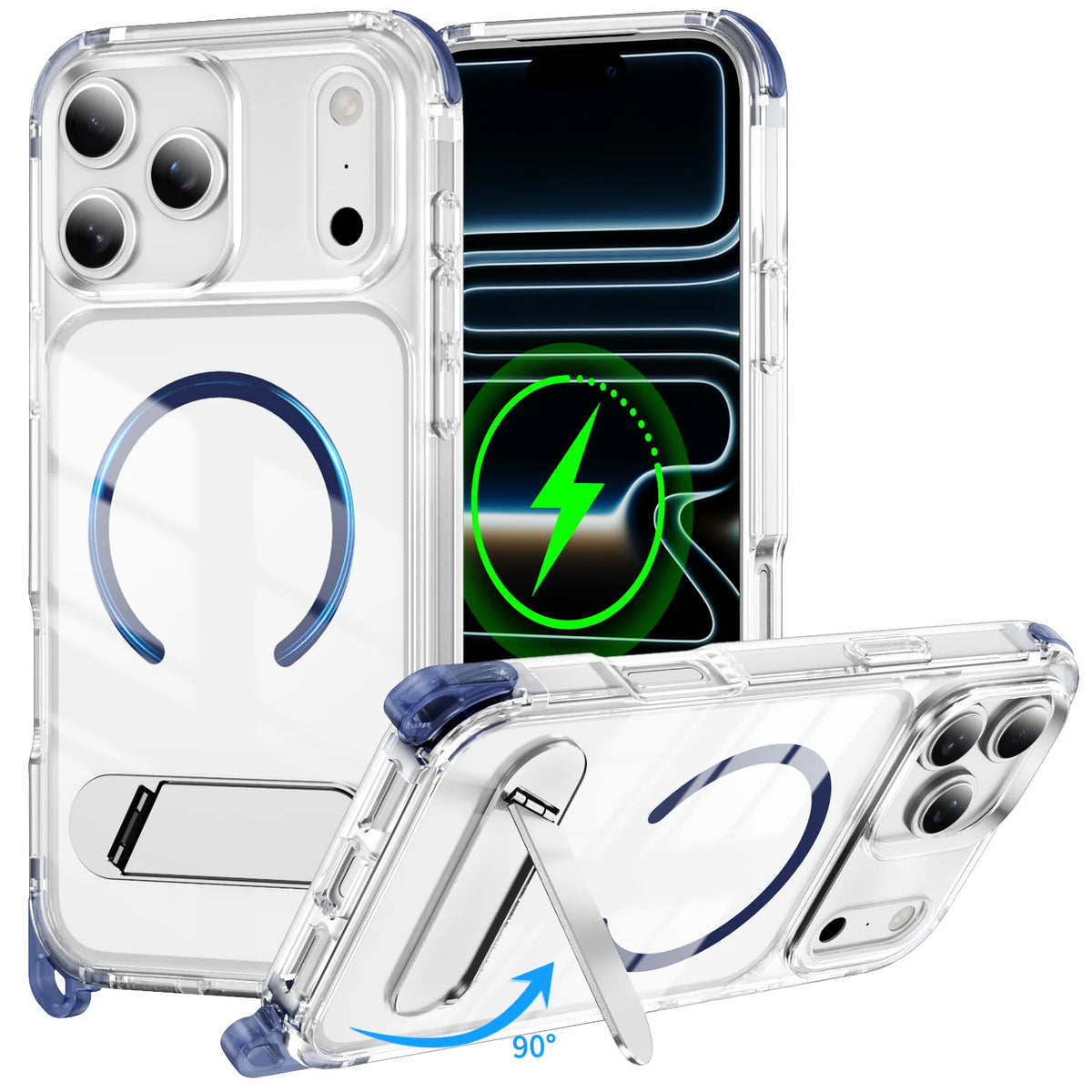Clear Acrylic MagSafe Case with Kickstand for iPhone 18 Series