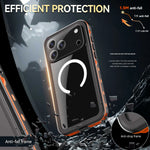 Waterproof Shockproof Detachable MagSafe Case with Wear-Resistant Materials for iPhone 17 Series