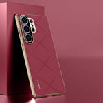 Luxury PU Leather Case with Soft Frame for Samsung Galaxy S26 Series