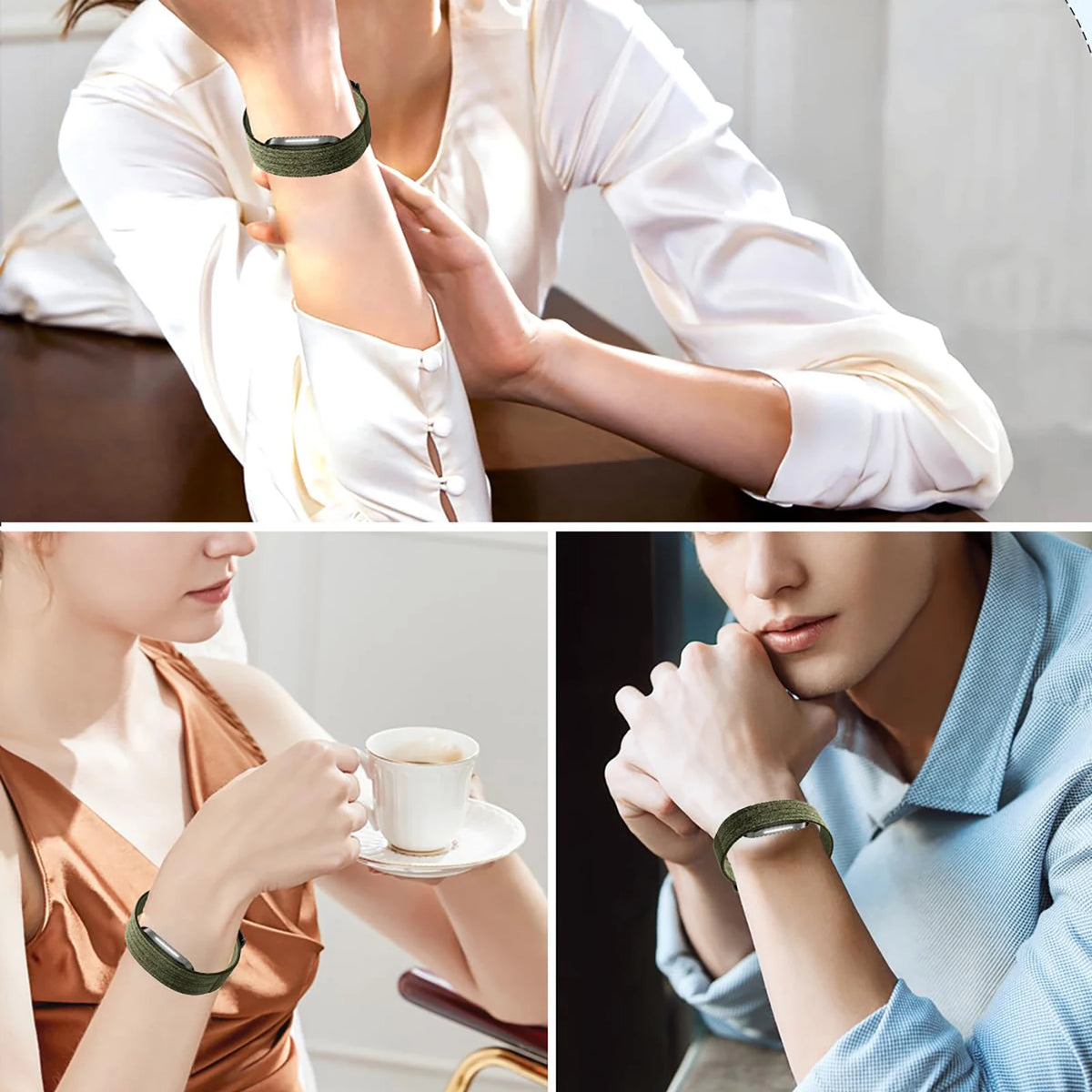 Woven Nylon Breathable Band with Adjustable Slider Clasp for Hume Band 2.0