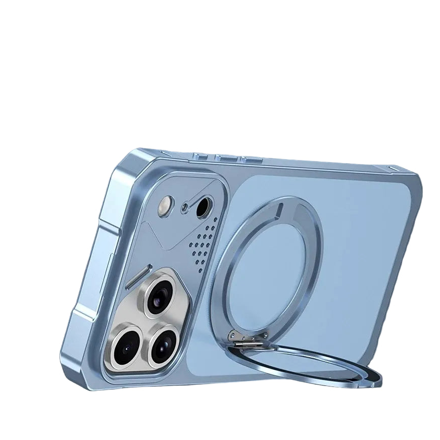 Aluminum Alloy MagSafe Case with 360° Rotating Bracket for iPhone 18 Series