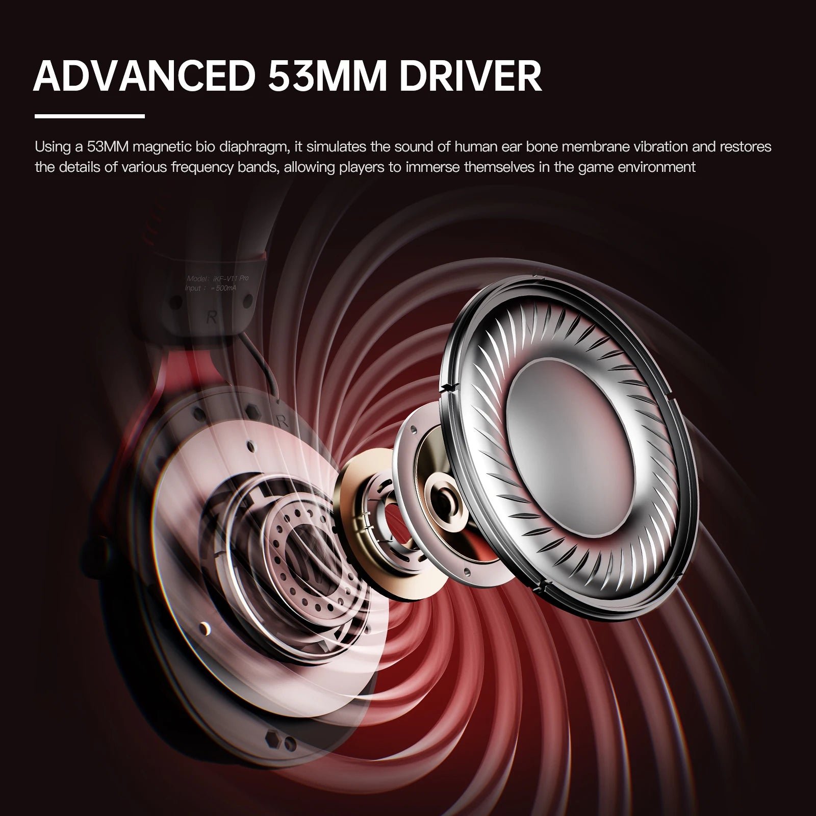 iKF V11 Pro Over-Ear Gaming Headset