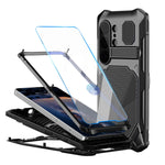 Heavy-Duty Aluminum Case with Glass and Camera Stand for Samsung Galaxy S26 Ultra