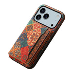 Floral Shockproof Leather Case with Card Slot for iPhone 17 Series