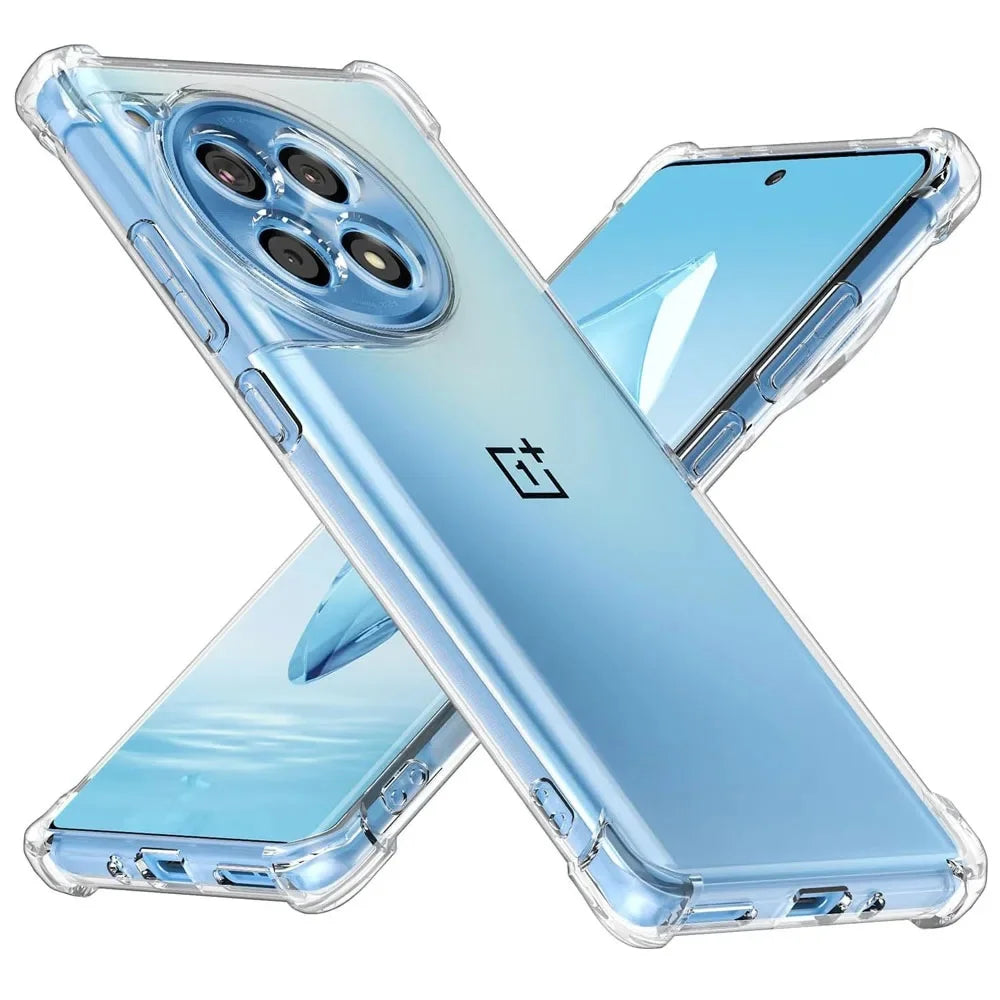 Clear Shock-Absorbing Silicone Bumper Case for OnePlus 12