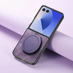 Retro Leather Case with 360° Rotating Bracket for Samsung Galaxy Z Flip 7