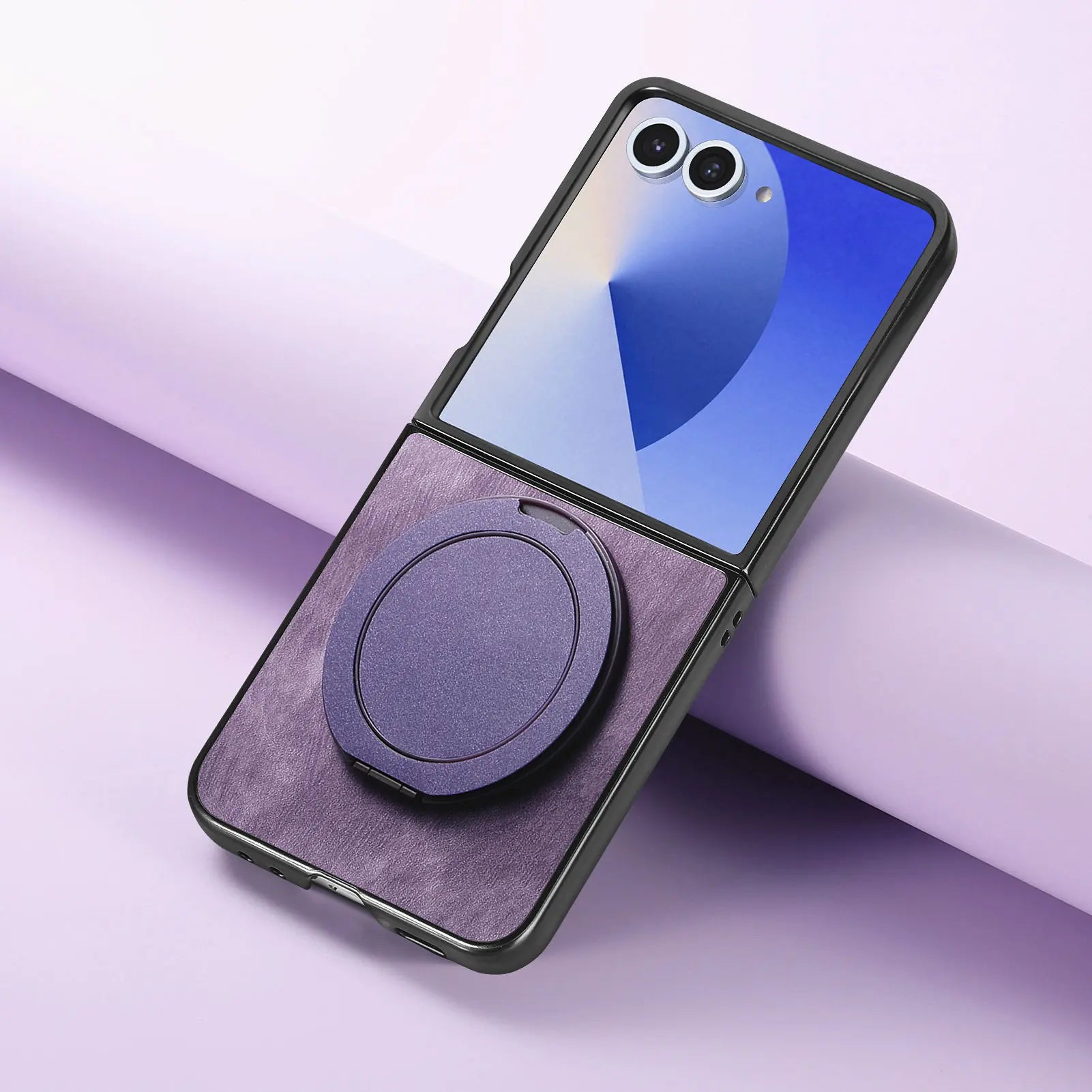 Retro Leather Case with 360° Rotating Bracket for Samsung Galaxy Z Flip 7