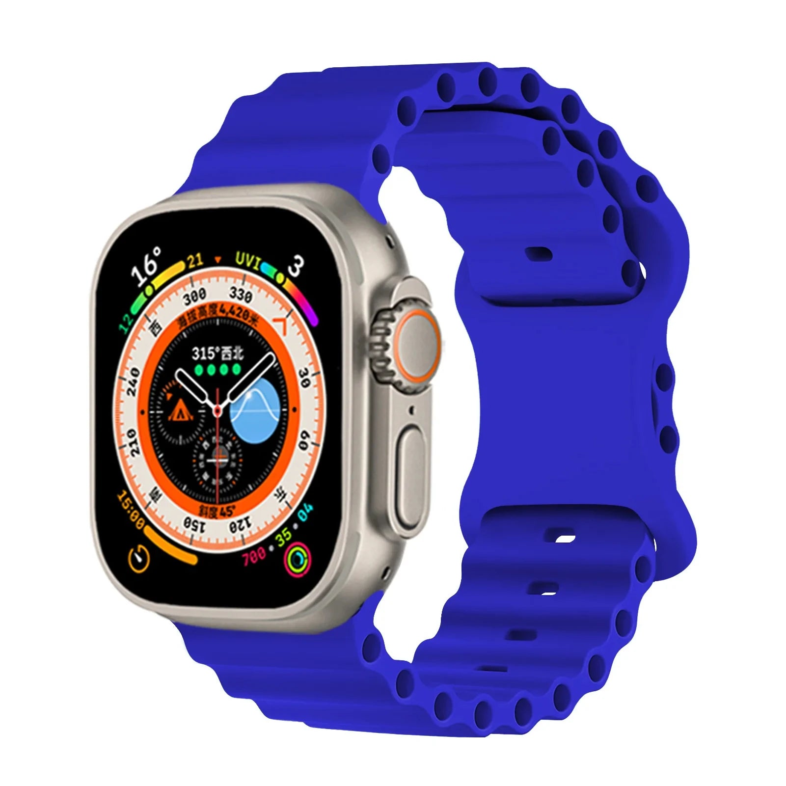 Durable Silicone Ocean Strap for Apple Watch