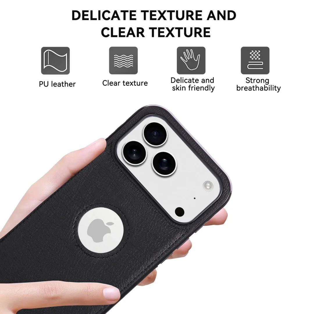 Luxury Business PU Leather Case for iPhone 17 Series