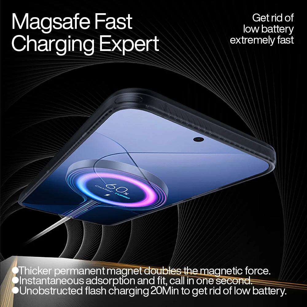 Xiaomi 14 Series Magnetic Wireless Charging Phone Case with Anti-drop Protection