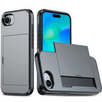 Luxury Armor Slide Card Slot Wallet Case for iPhone 16e