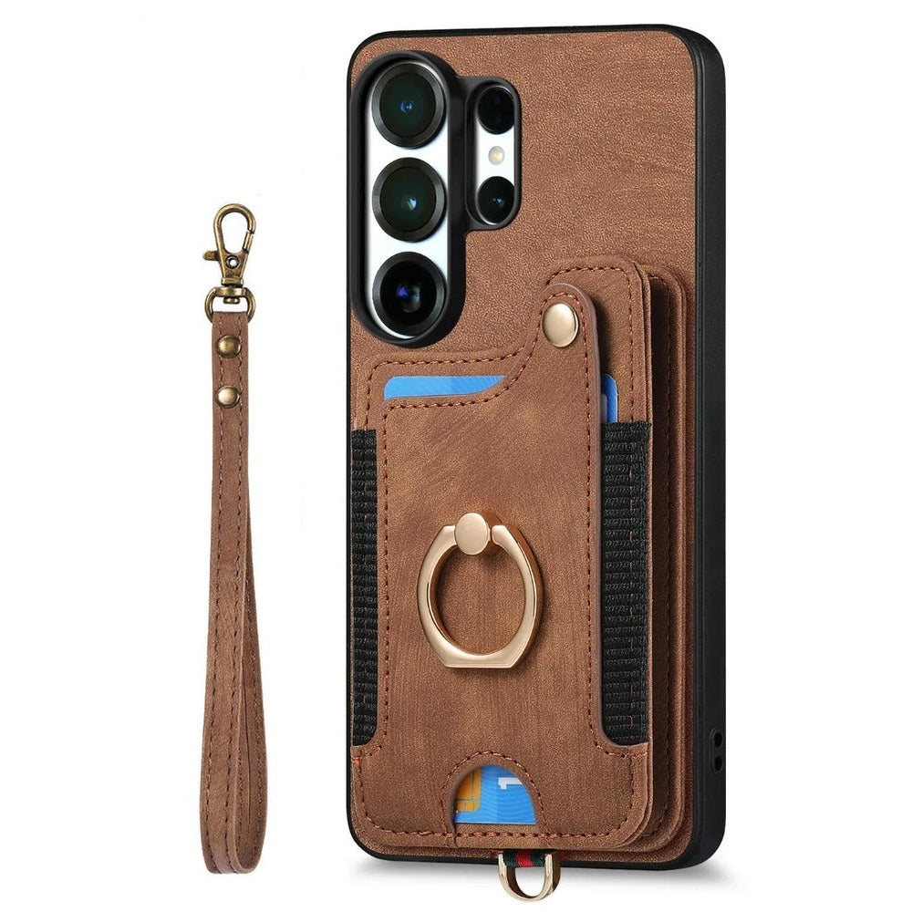 Samsung Galaxy S26 Series Leather Wallet Case with RFID Blocking
