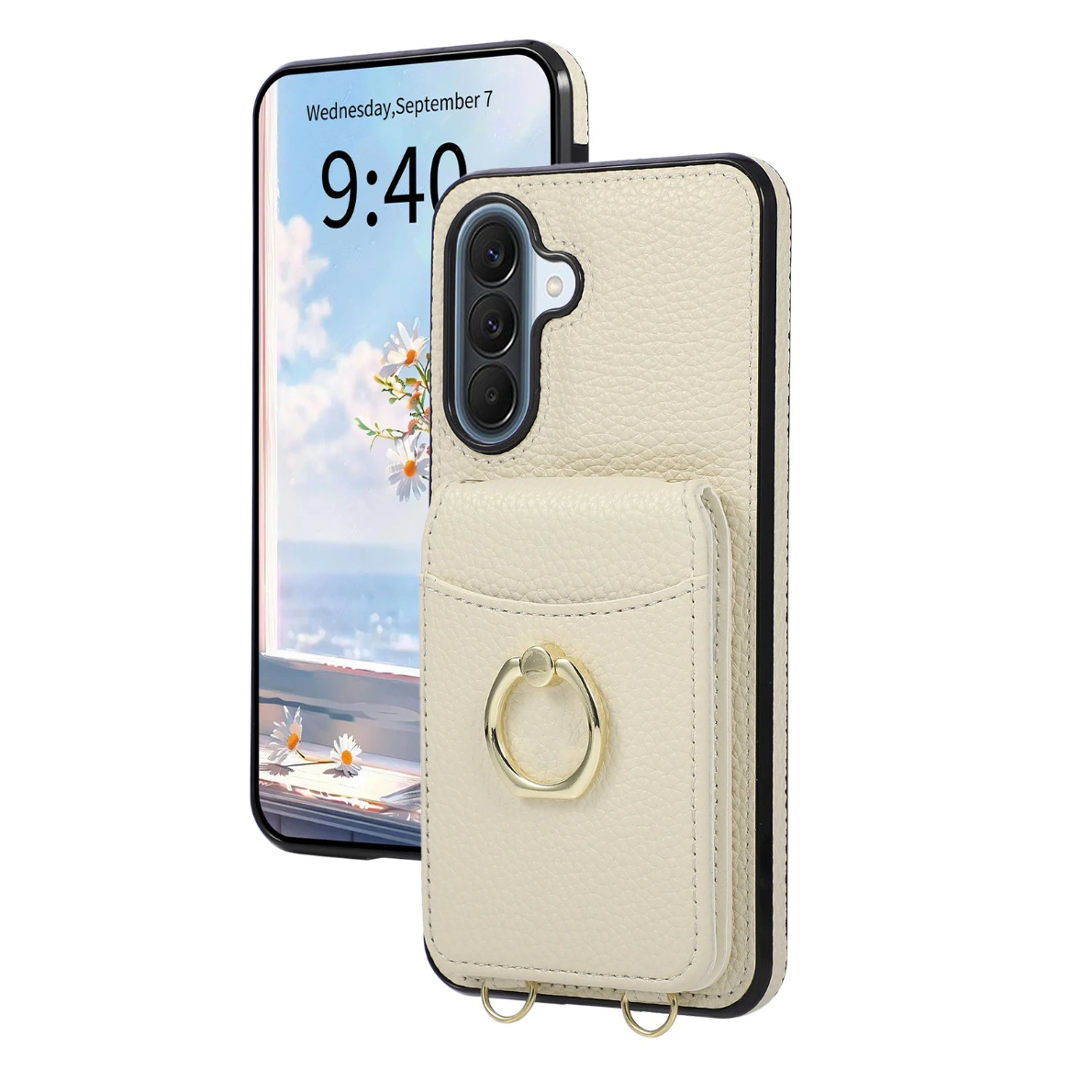Leather Crossbody Strap Card Case for Samsung Galaxy A26