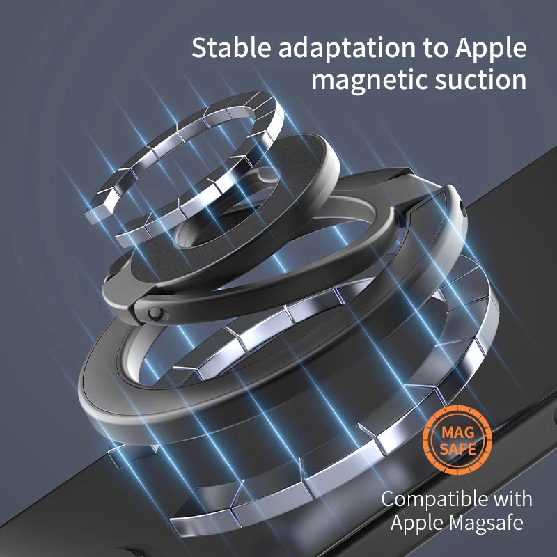 MagSafe-Compatible Magnetic Ring Grip & Kickstand