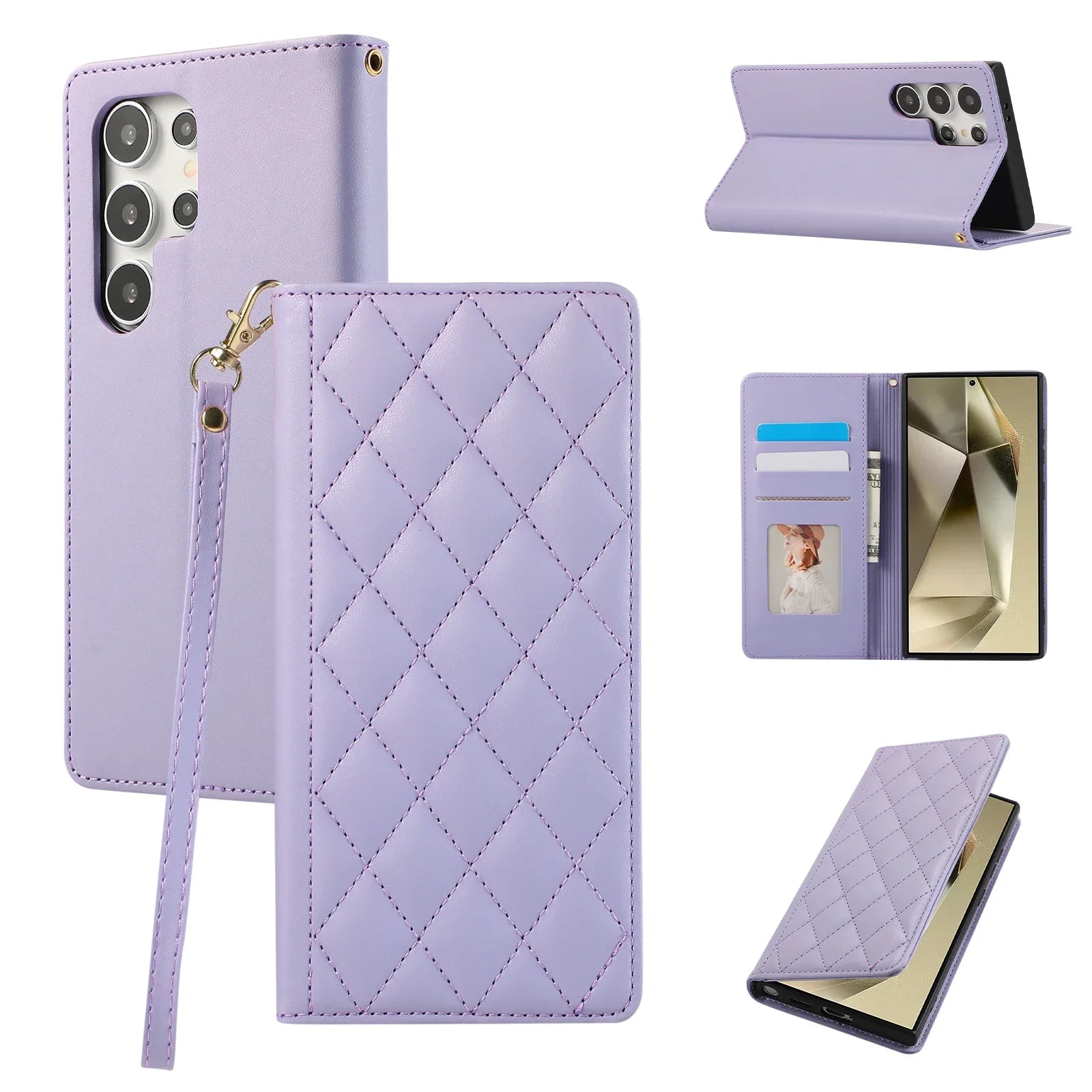 Protective Leather Wallet Case for Samsung Galaxy S24 Series