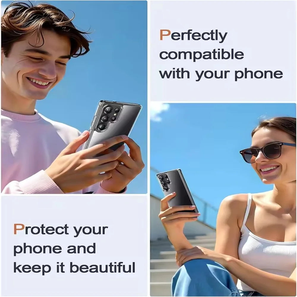 Crystal Clear Shockproof Soft TPU Silicone Case for Samsung Galaxy S25 Series