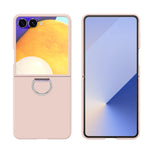 Elegant Matte PC Phone Case with Ring Holder for Samsung Galaxy Z Flip 7