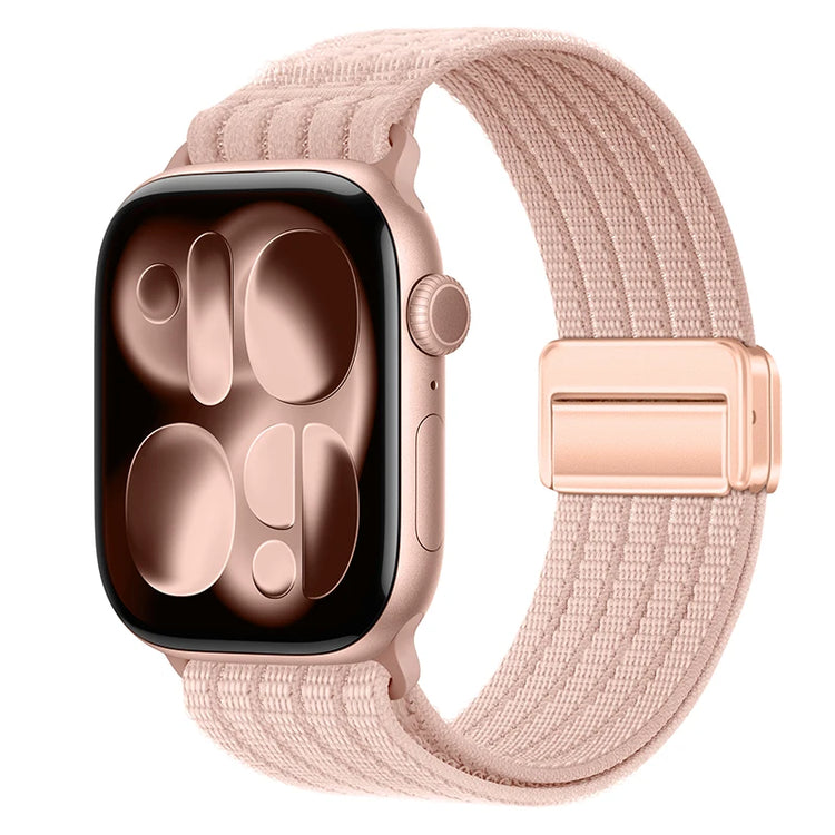 Woven Nylon Loop Strap with Magnetic Buckle Closure for Apple Watch