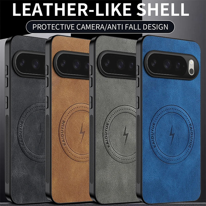 Luxury Shockproof Leather Magnetic Case for Google Pixel 10 Series