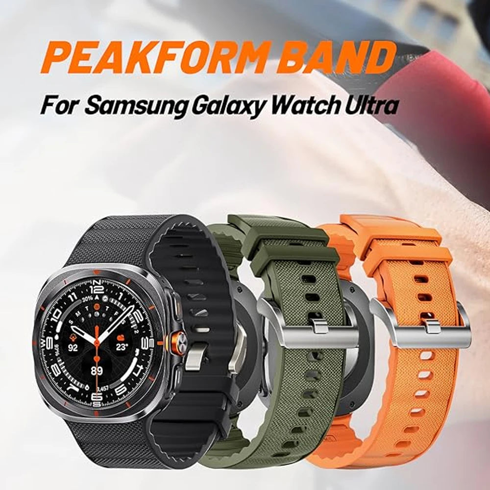 Functional Silicone and Nylon Band for Samsung Galaxy Watch Ultra aand Samsung Galaxy Watch Ultra (2025)