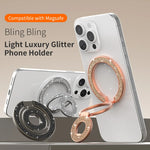Universal Magnetic Phone Grip and Kickstand with Double-Sided Ring