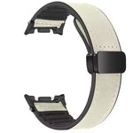 Leather Silicone Watchband with Magnetic Buckle Closure for Samsung Galaxy Watch Ultra 2