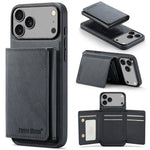 iPhone 17 Series MagSafe Leather Case with 5-Card Holder Stand