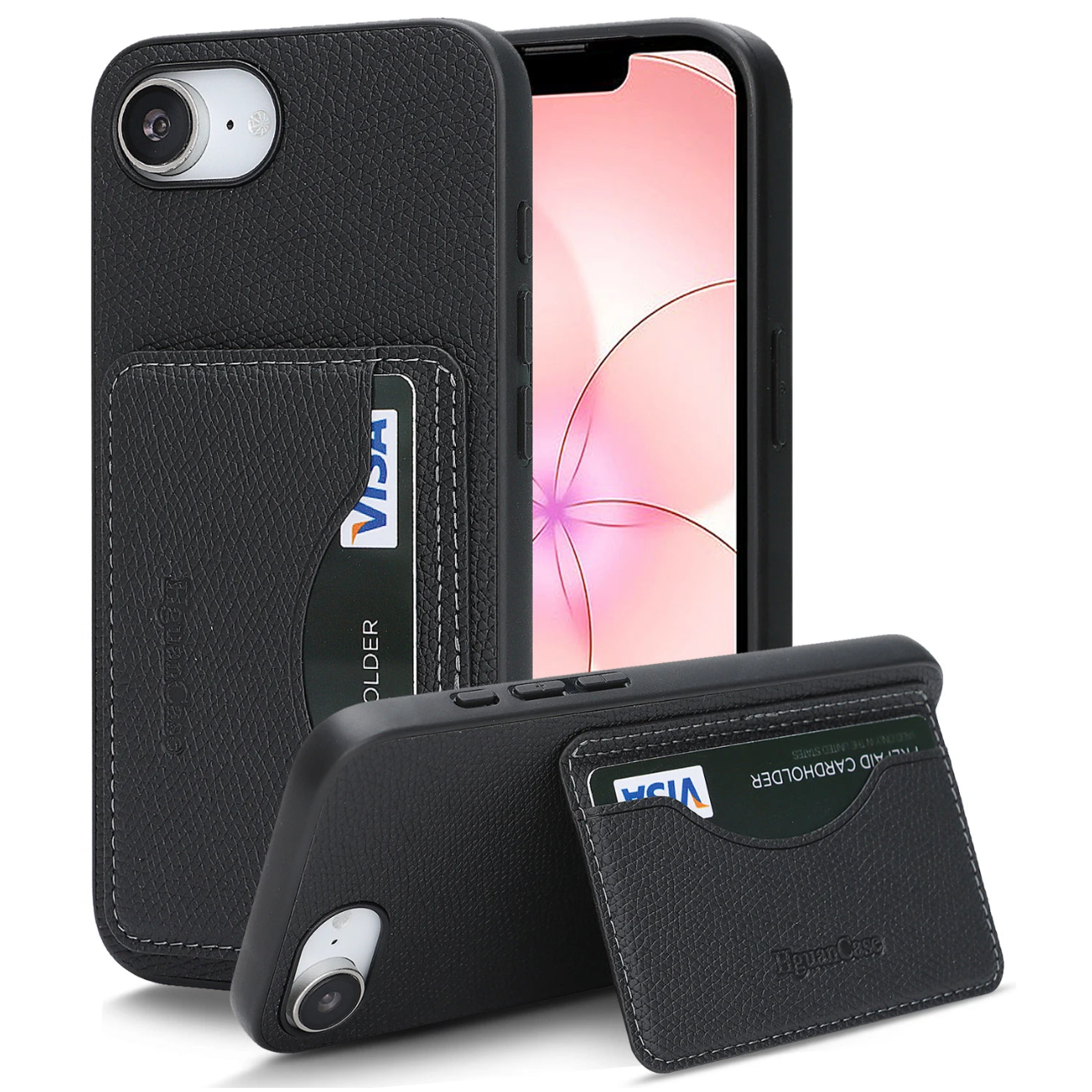 Luxury Shockproof Leather Case with Card Holder for iPhone 17e