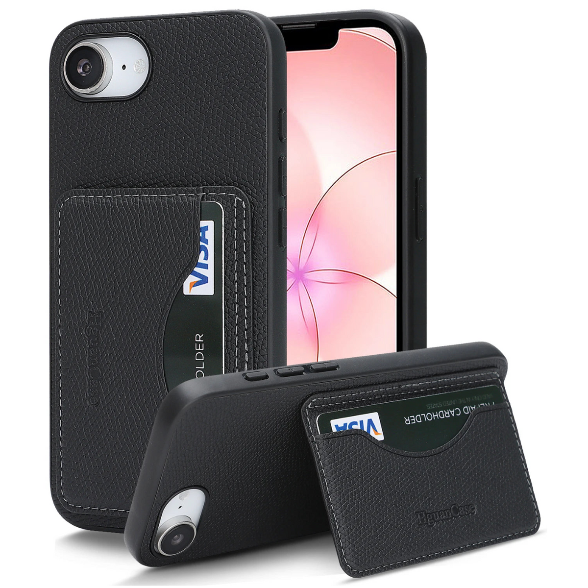 Luxury Shockproof Leather Case with Card Holder for iPhone 17e