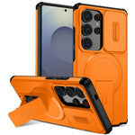 Rugged Armor Magnetic Case with Sliding Privacy Lens Shield for Samsung Galaxy S26 Series
