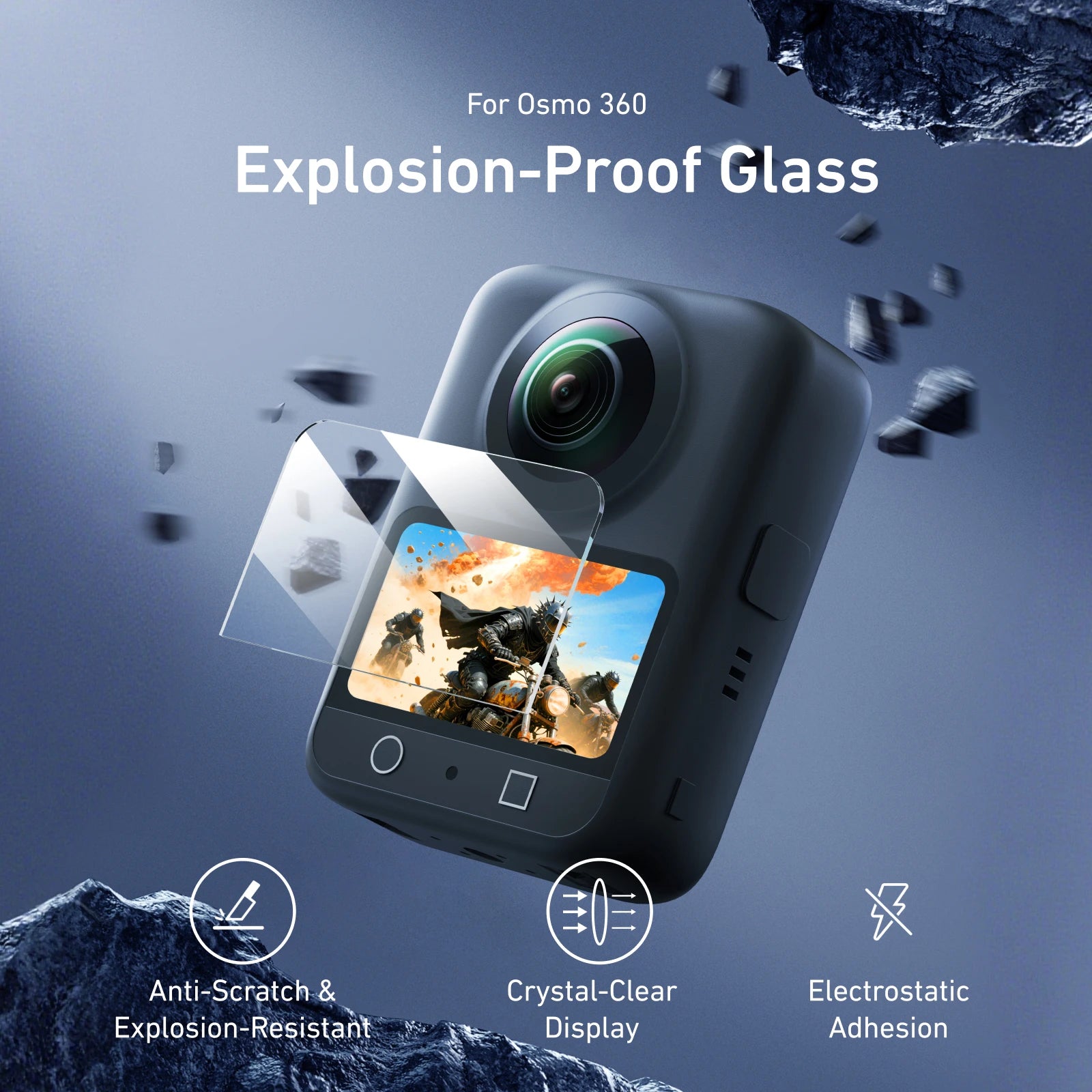 Tempered Glass Screen Protector for DJI Osmo 360