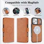 Premium 2-in-1 Leather MagSafe Wallet Case for iPhone 17 Series