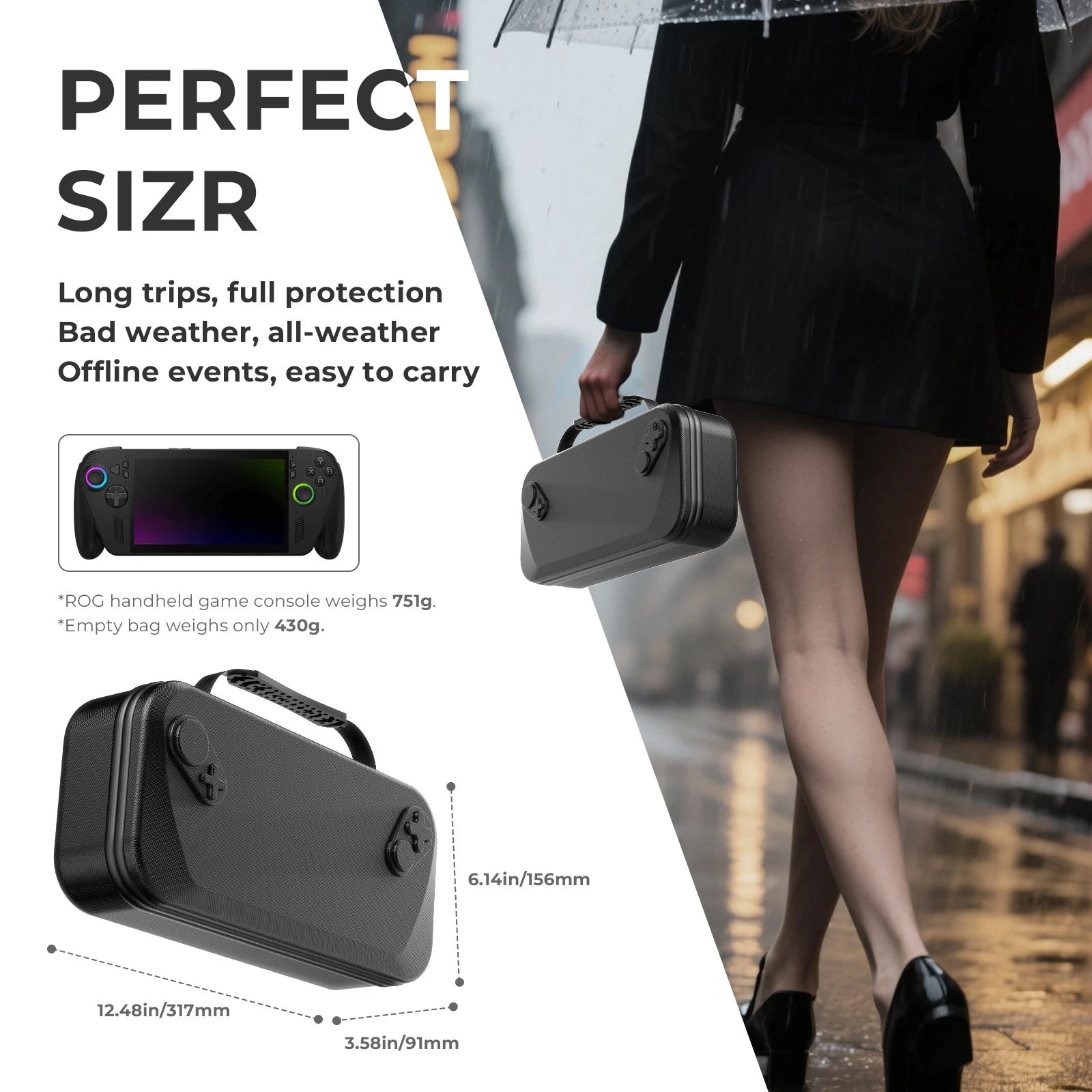 Shockproof Travel Case for Asus ROG Xbox Ally / Ally X