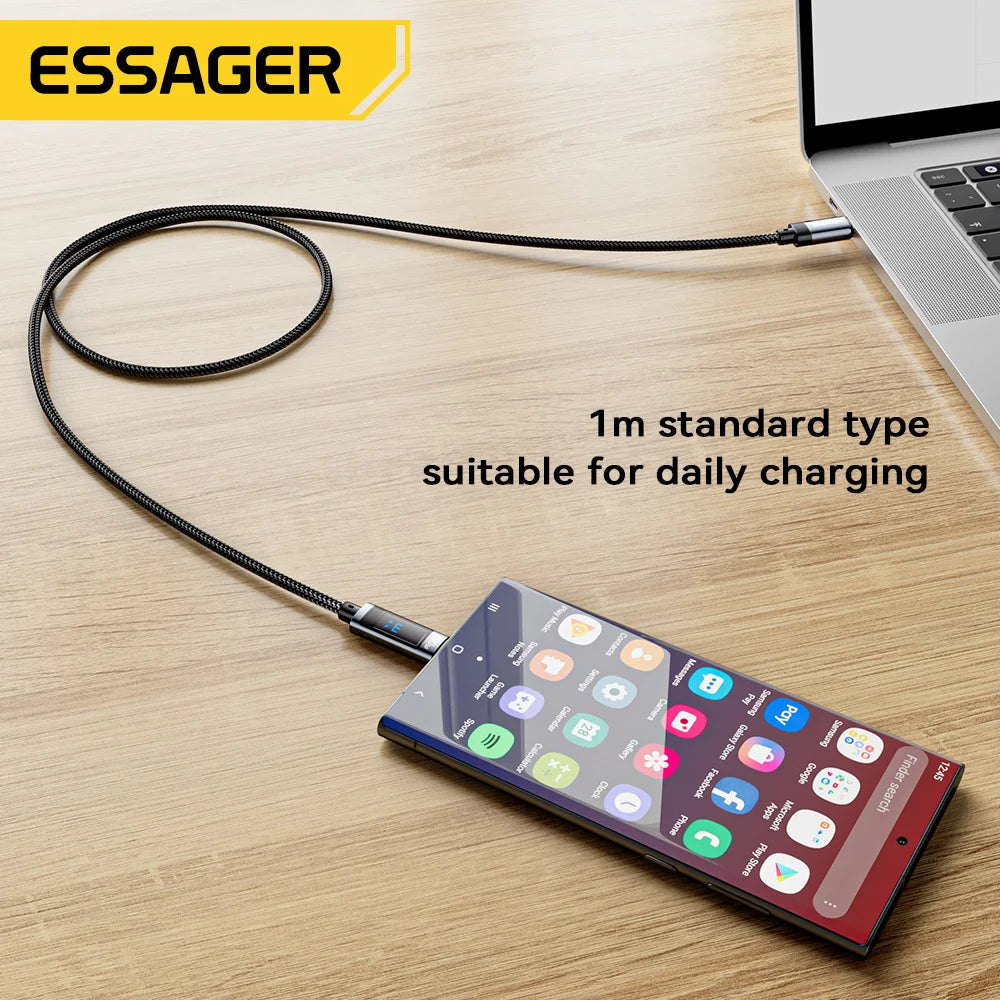 Essager 240W USB-C Fast Charging Cable with LED Display
