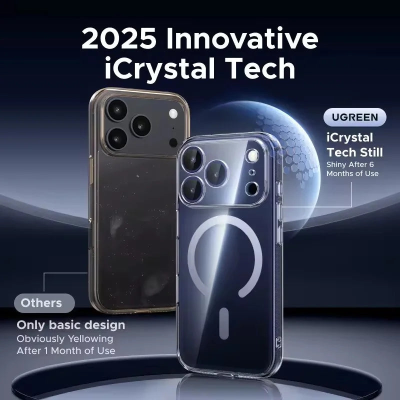 Transparent MagSafe Case with Raised Edges for iPhone 17 Series
