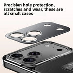 Luxury Business Leather Case with Alloy Kickstand and Wrist Strap for iPhone 17 Series