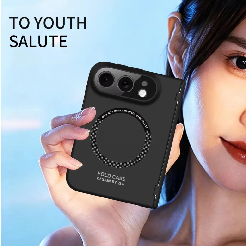Foldable Screen and Hinge Protection Case with MagSafe Ring for iPhone Duo
