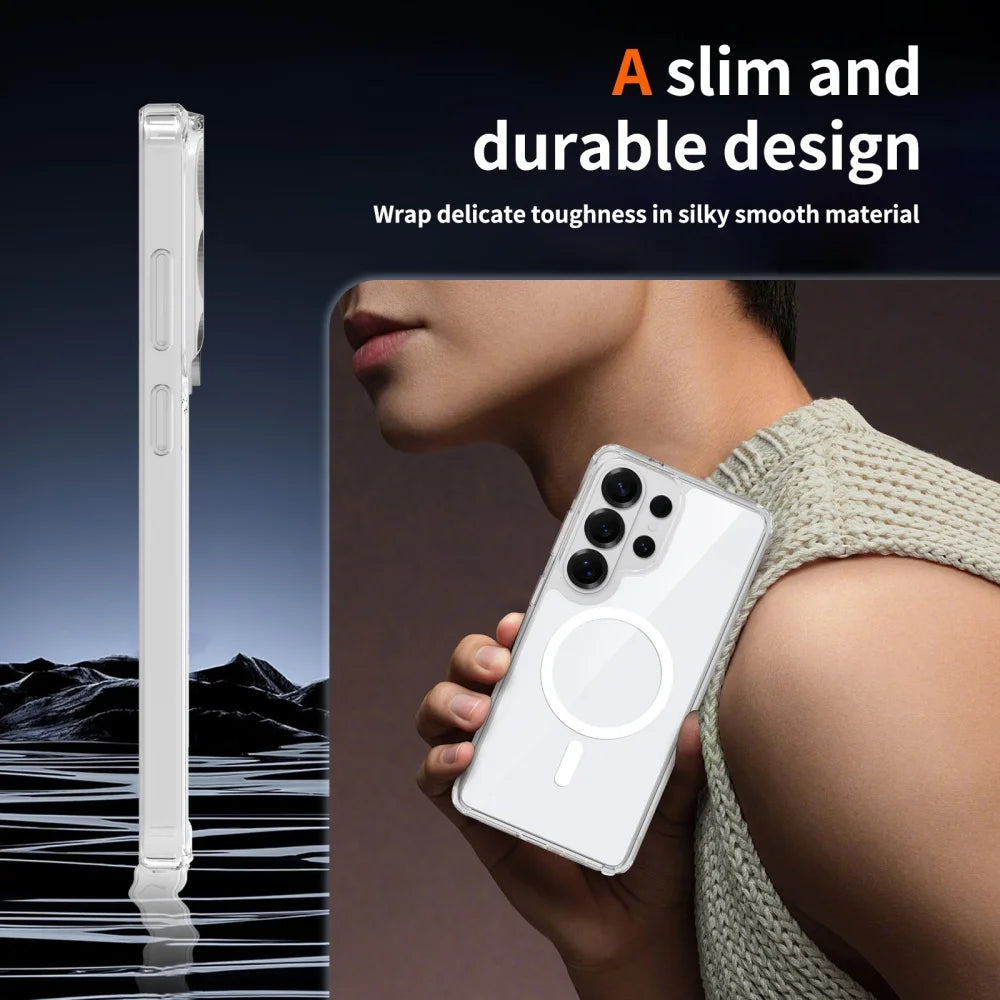Shockproof Transparent Magnetic Case for Samsung Galaxy S26 Series