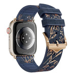 Elegant Glossy Floral Strap for Apple Watch