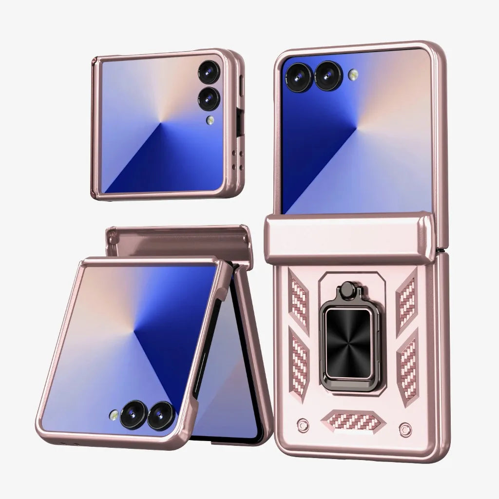 Samsung Galaxy Z Flip 7 Shockproof Armor Case with Kickstand