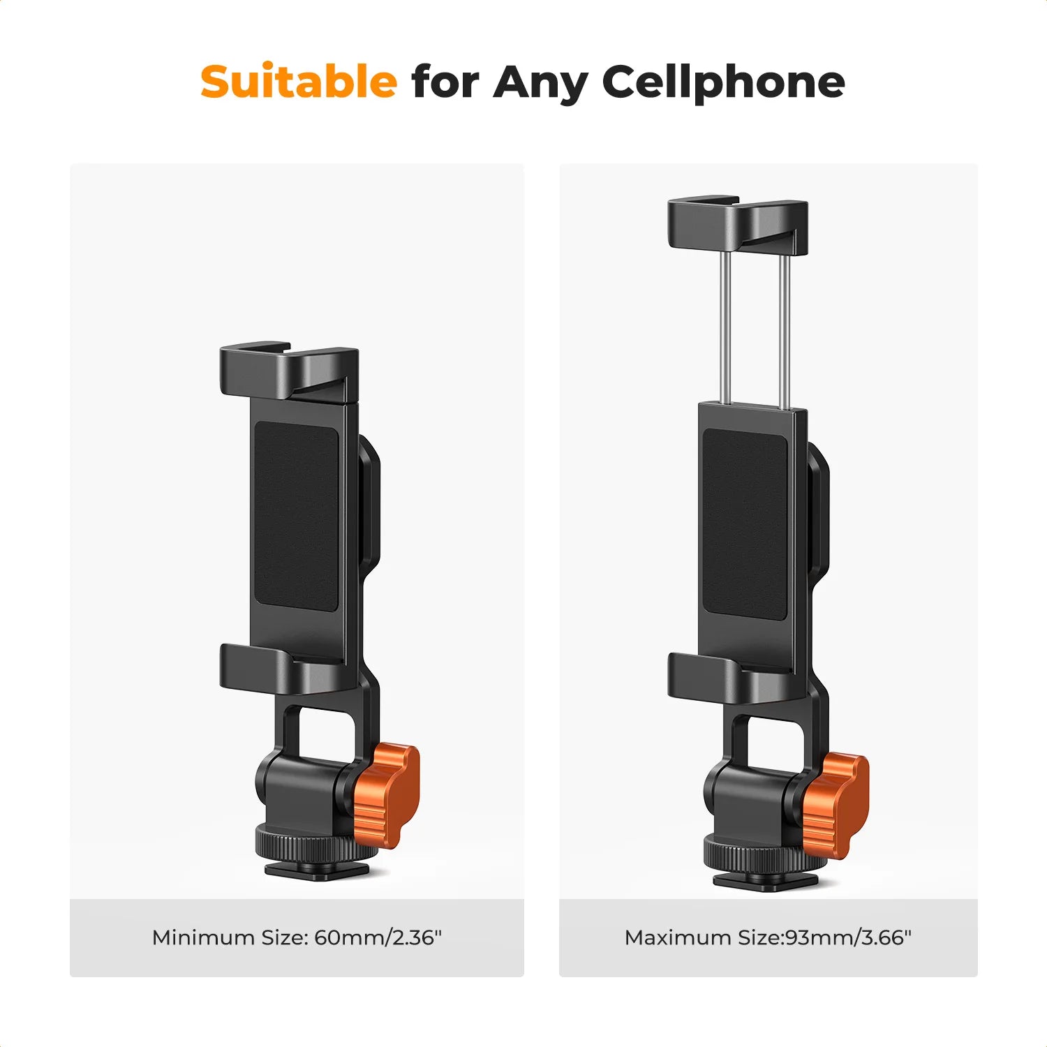 K&F Concept Metal Phone Tripod Mount with Dual Cold Shoe