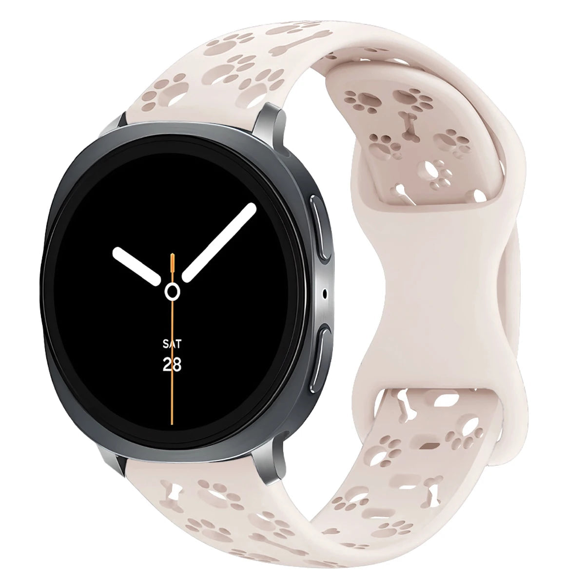 Paw Print Perforated Silicone Band for Samsung Galaxy Watch 8 and Watch 8 Classic